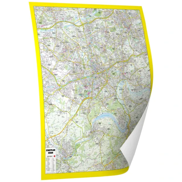 Der Stadtplan Essen Poster Papierkarte