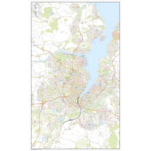 Der Stadtplan Kiel 85x140cm in 4 Varianten 
