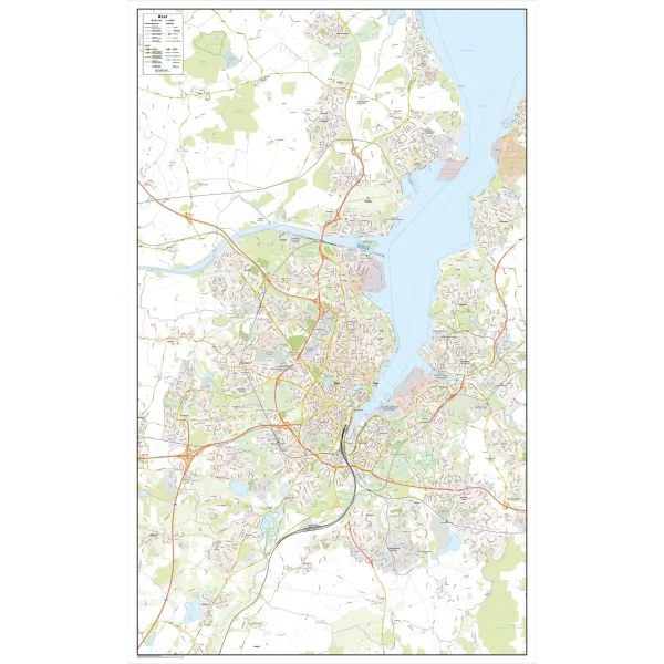 Der Stadtplan Kiel 85x140cm in 4 Varianten 