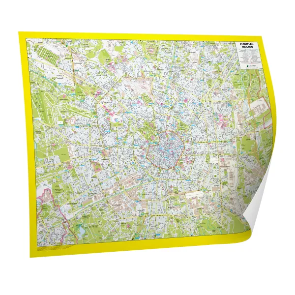 Der Stadtplan Mailand Poster Papierkarte