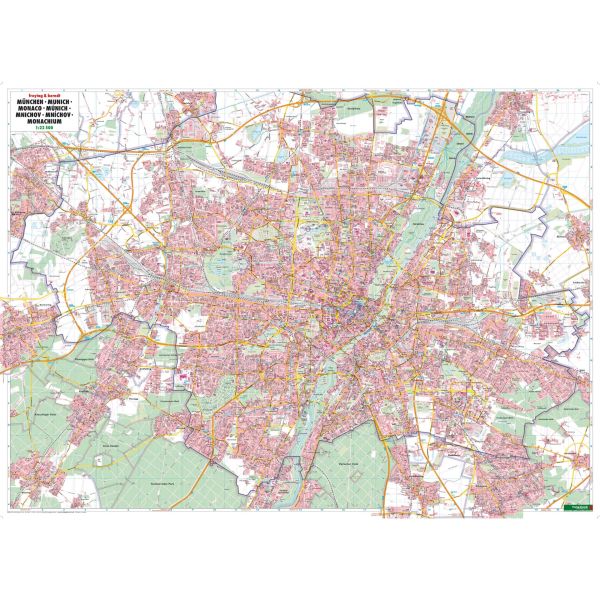 Die Hauptstadt Bayerns als Stadtplan.