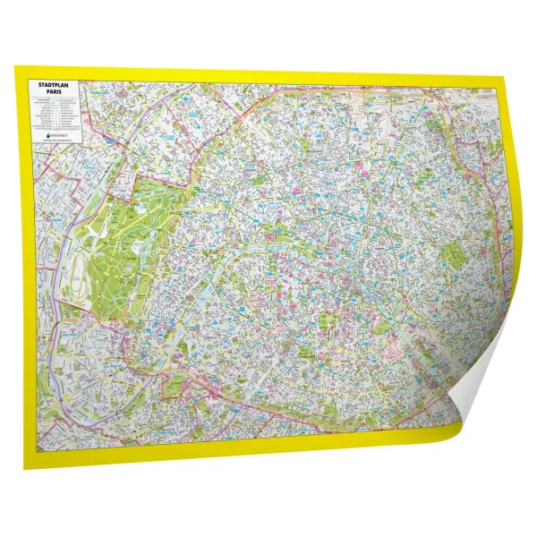 Der Stadtplan Paris Poster Papierkarte