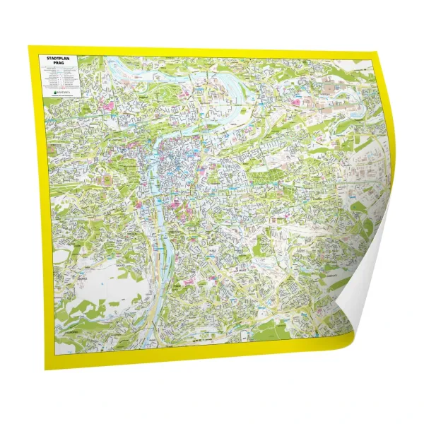 Der Stadtplan Prag Papierkarte