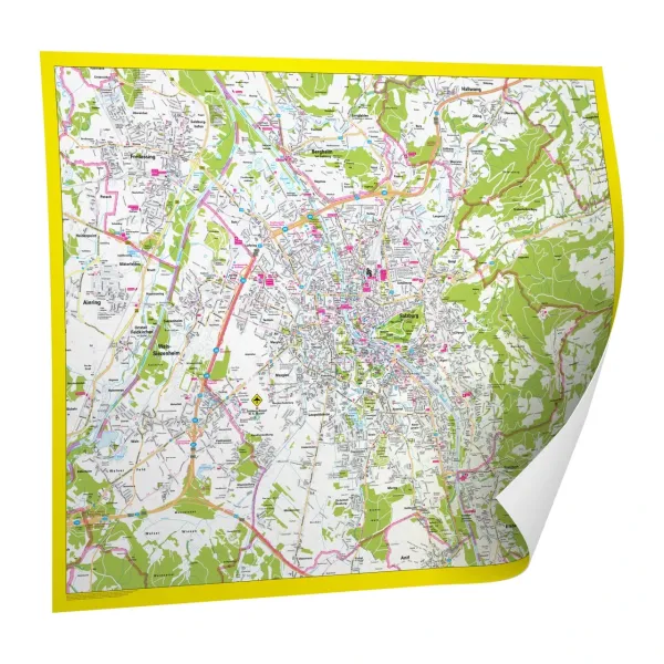 Der Stadtplan Salzburg Papierkarte