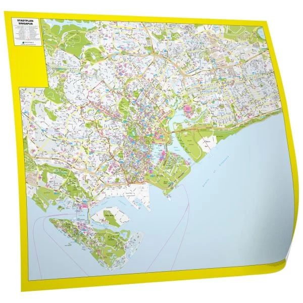 Der Stadtplan Singapur Papierkarte