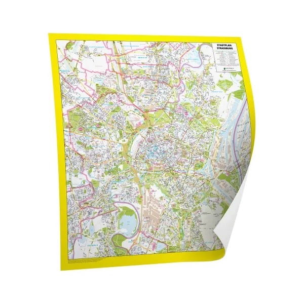 Der Stadtplan Straßburg Papierkarte