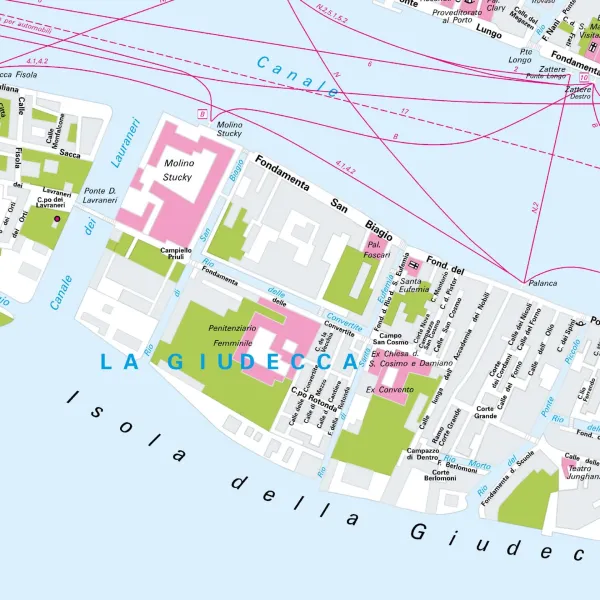 Der Stadtplan Venedig Papierkarte im Detail