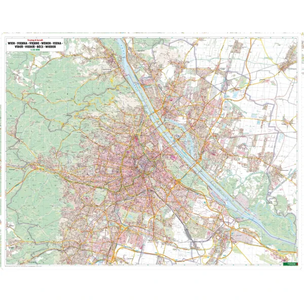 Der Stadtplan Wien 124x98 cm in 4 Varianten 