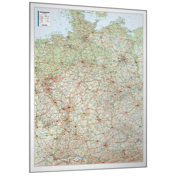 Die Straßenkarte Deutschland gerahmt